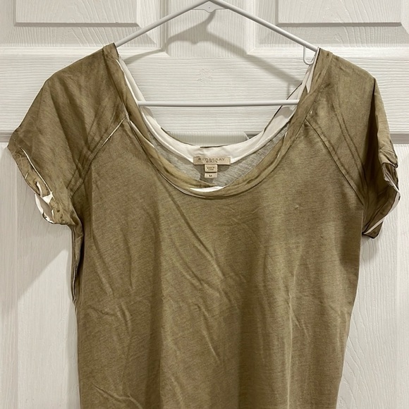 Burberry Brit Logo Scoop Neck Cotton Tee - Picture 3 of 15